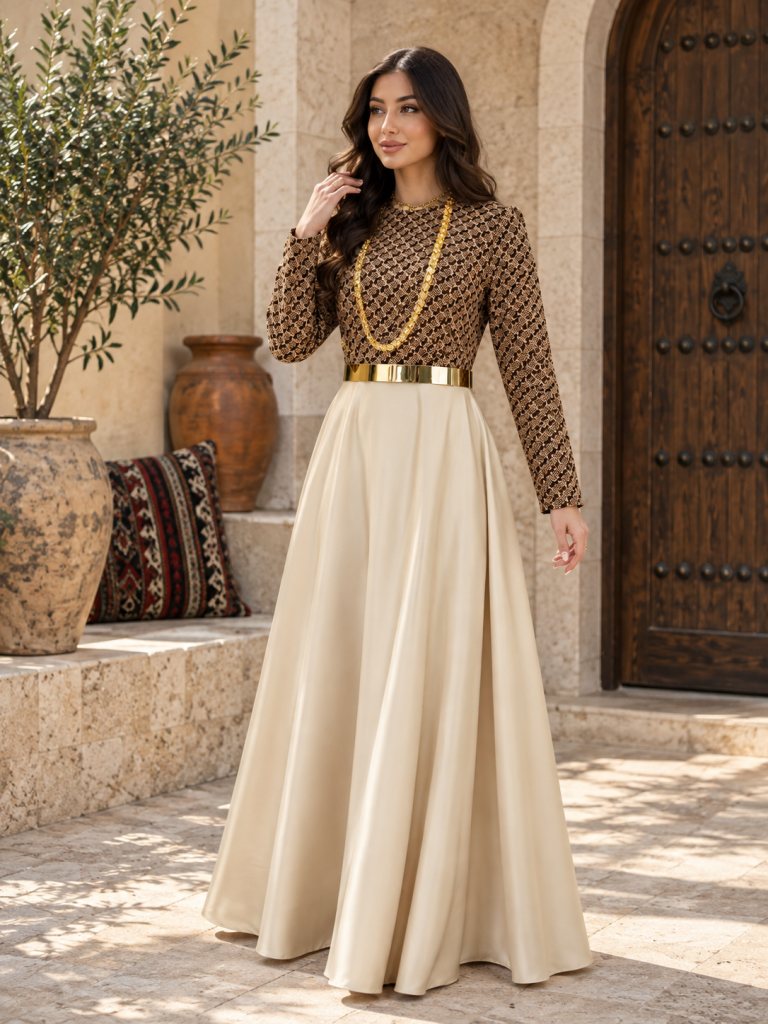 فستان ستان 25-180