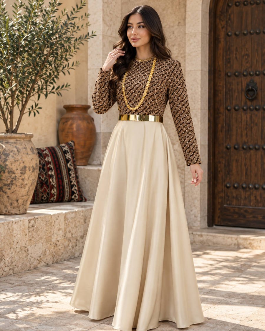 فستان ستان 25-180