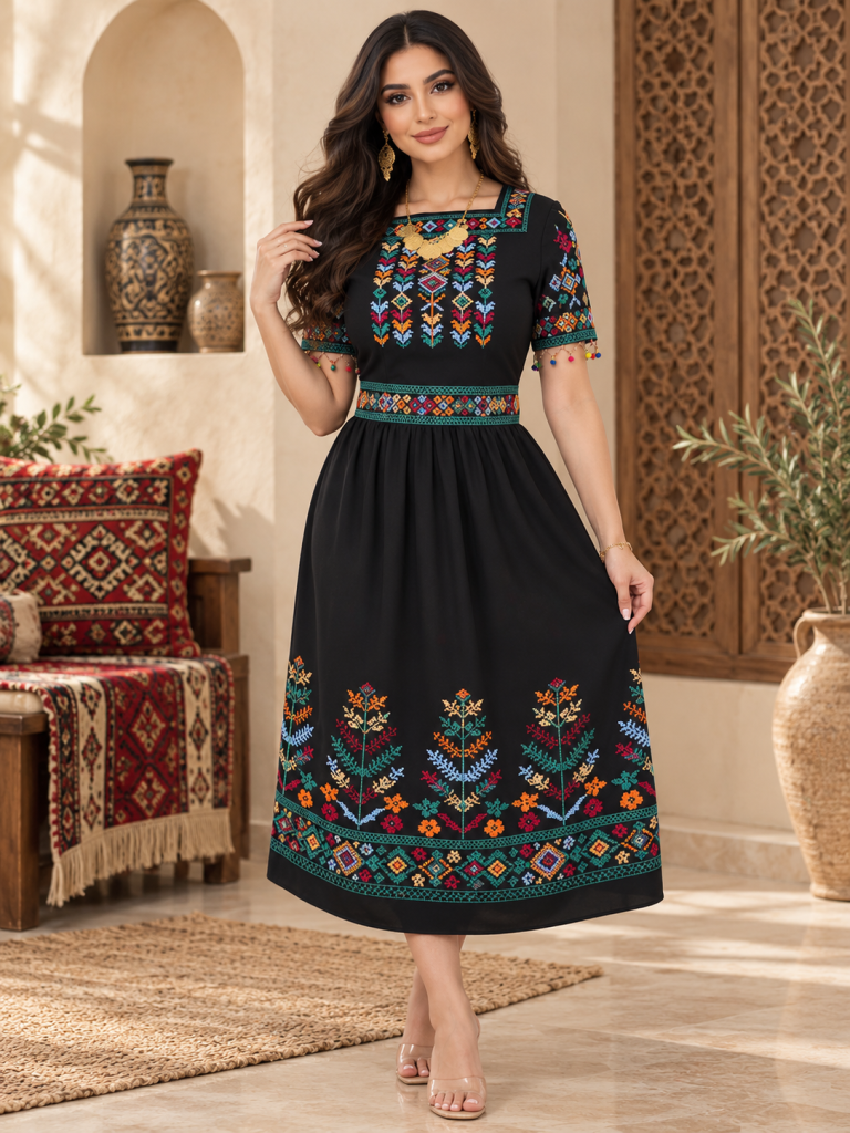 فستان نص كم خرز 18-180 — 6